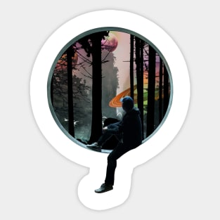 The Forest Edge Portal View Sticker